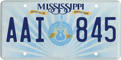 MS license plate AAI845