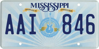 MS license plate AAI846