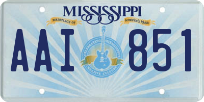 MS license plate AAI851