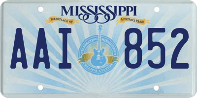 MS license plate AAI852