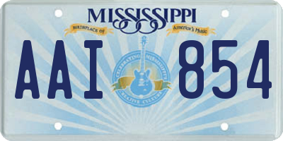 MS license plate AAI854