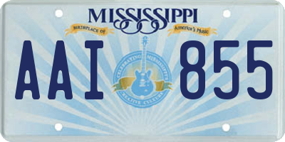 MS license plate AAI855