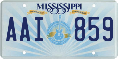 MS license plate AAI859