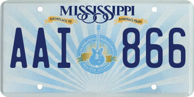 MS license plate AAI866