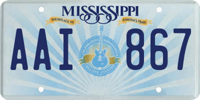 MS license plate AAI867