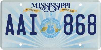 MS license plate AAI868