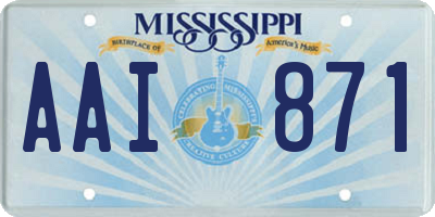 MS license plate AAI871