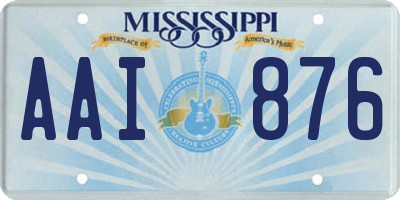 MS license plate AAI876