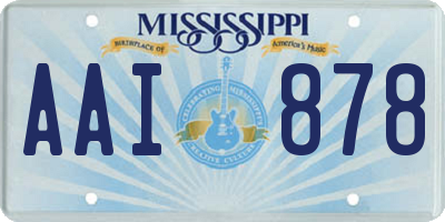 MS license plate AAI878