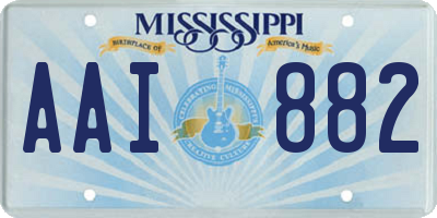 MS license plate AAI882