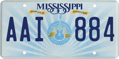 MS license plate AAI884