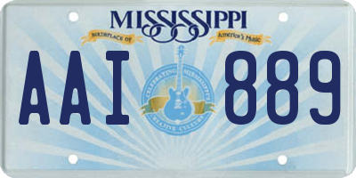 MS license plate AAI889