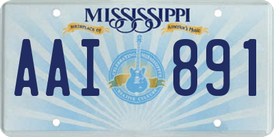 MS license plate AAI891