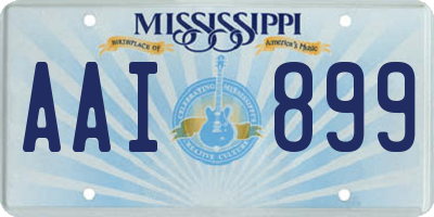 MS license plate AAI899