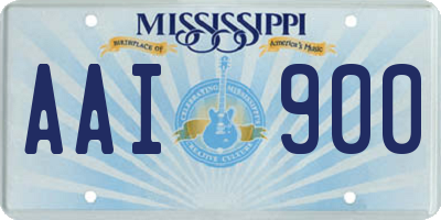 MS license plate AAI900