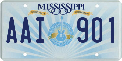 MS license plate AAI901