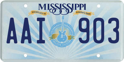 MS license plate AAI903