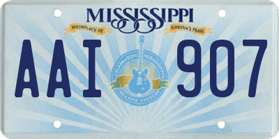 MS license plate AAI907