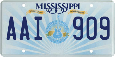 MS license plate AAI909