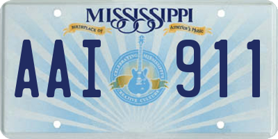 MS license plate AAI911