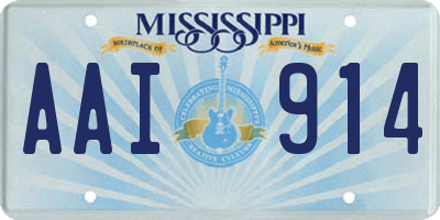 MS license plate AAI914