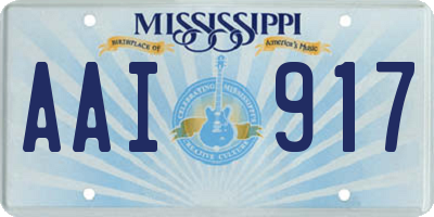 MS license plate AAI917