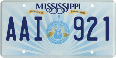 MS license plate AAI921