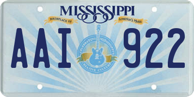 MS license plate AAI922