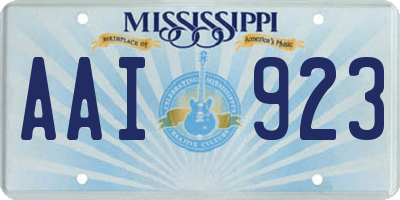 MS license plate AAI923