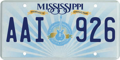 MS license plate AAI926