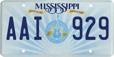 MS license plate AAI929