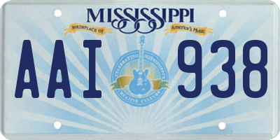 MS license plate AAI938