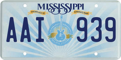 MS license plate AAI939