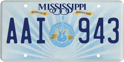 MS license plate AAI943