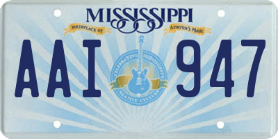 MS license plate AAI947