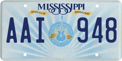 MS license plate AAI948