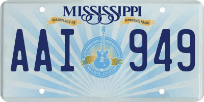 MS license plate AAI949