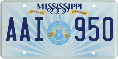 MS license plate AAI950