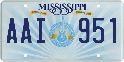 MS license plate AAI951