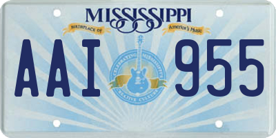 MS license plate AAI955