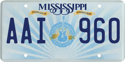 MS license plate AAI960