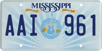 MS license plate AAI961