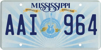 MS license plate AAI964