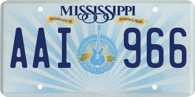 MS license plate AAI966