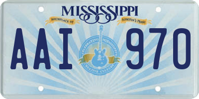 MS license plate AAI970