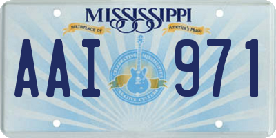 MS license plate AAI971