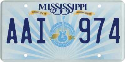 MS license plate AAI974