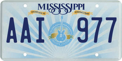 MS license plate AAI977