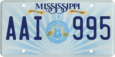 MS license plate AAI995