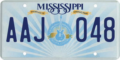 MS license plate AAJ048